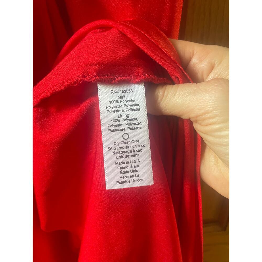 NWT Delfi Collective Rushed V neck  Marilyn Red Holiday Valentine Dress Small - Picture 8 of 10